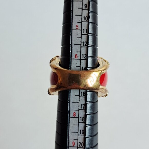 New Women's Red Resin Cubic Zirconia Ring Size 7 - Picture 10 of 13